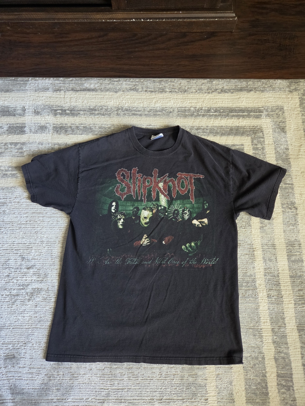 2008 Slipknot Black T-shirt  we are the Fatal and vital Ones Of The World